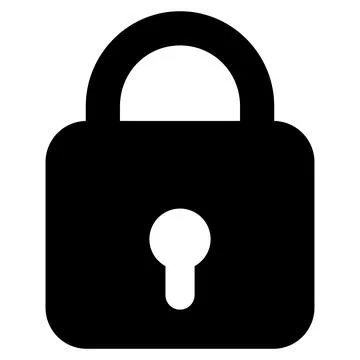 Lock Flat Icon Raster Stock Illustration
