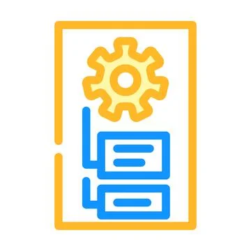 Lock folder color icon vector illustration Stock Illustration