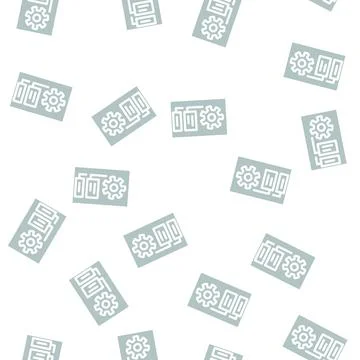Lock folder glyph vector seamless pattern Illustrazione stock