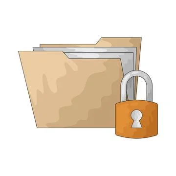 Lock folder illustration 스톡 일러스트