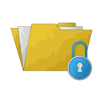 Lock folder illustration イラスト素材
