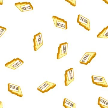 Lock folder isometric icon seamless pattern Stock Illustration