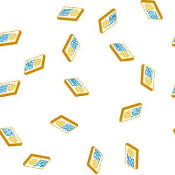 Lock folder isometric icon seamless pattern Illustrazione stock