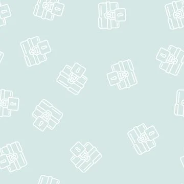 Lock folder line seamless pattern Illustrazione stock