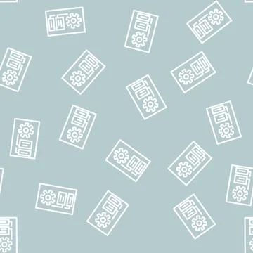 Lock folder line vector seamless pattern 스톡 일러스트
