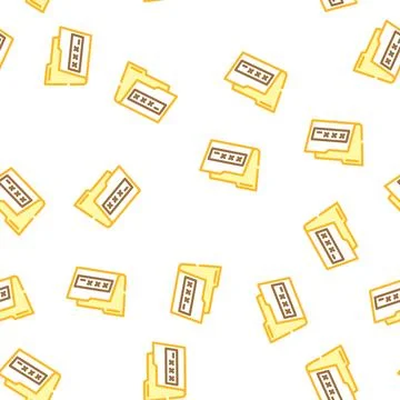 Lock folder vector seamless pattern Stock Illustration