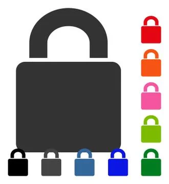 Lock Framed Icon 스톡 일러스트