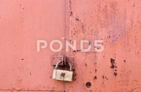 The lock on gate Foto stock