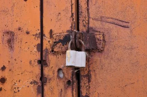 The lock on gate Фото