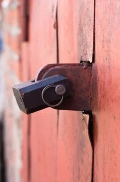 The lock on gate Foto stock