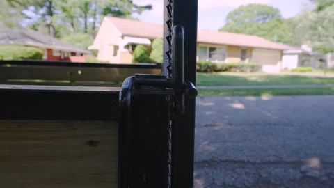 The lock on the gate of a trailer. Video stock 277627751