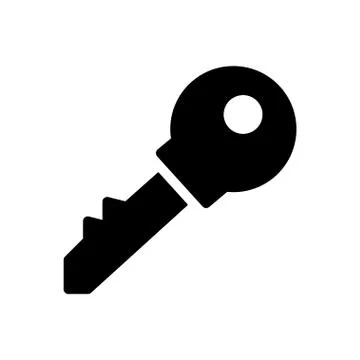 Lock glyph flat icon Stock Illustration