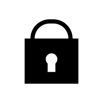 Lock glyph icon Stock Illustration
