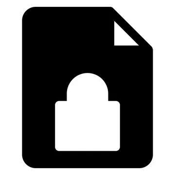 Lock glyph icon vector illustration isolated on white background Stock Illustration