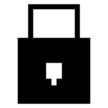 Lock glyph icon vector illustration isolated on white background Illustrazione stock