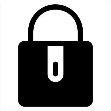 Lock glyph icon vector illustration isolated on white background Stock Illustration