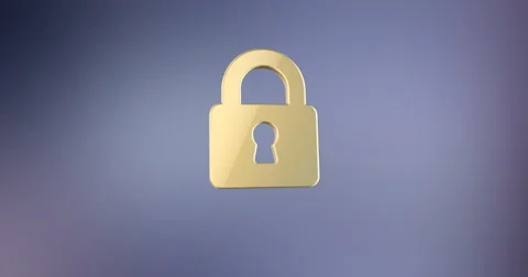 Lock Gold 3d Icon Stock Footage 66577449
