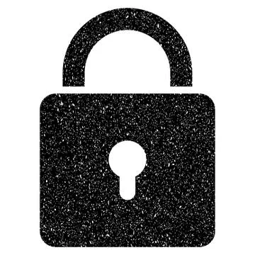 Lock Grainy Texture Icon Stock-Illustration