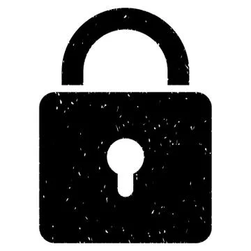 Lock Grainy Texture Icon Stock Illustration
