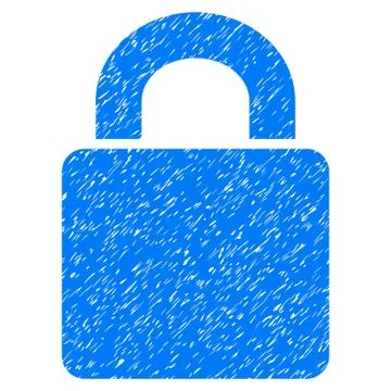 Lock Grainy Texture Icon Illustrazione stock