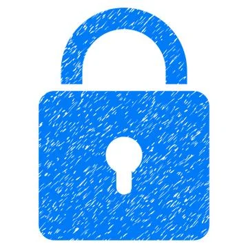 Lock Grainy Texture Icon Illustrazione stock