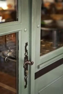 Lock handle of a door Stock Photos