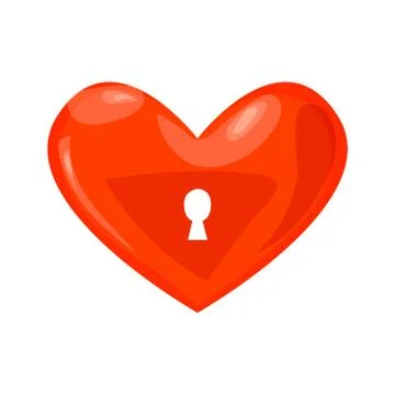 Lock heart icon Stock Illustration