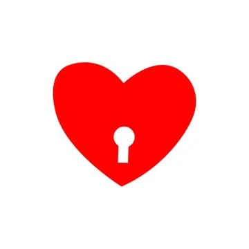 Lock heart icon Stock Illustration
