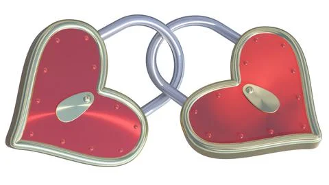 Lock Hearts Stock Illustration