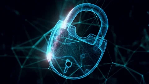 Lock hologram Close up Stock Footage 155029832