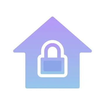 Lock home logo element design template icon Stock Illustration