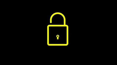 Lock icon animated video Stock Footage 300374214