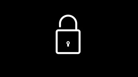 Lock icon animated video Stock Footage 300374215