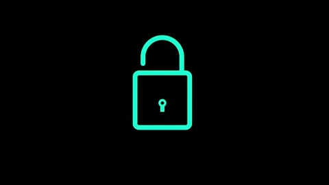 Lock icon animated video Stock Footage 300374219