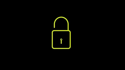 Lock icon animated video Stock Footage 311587189