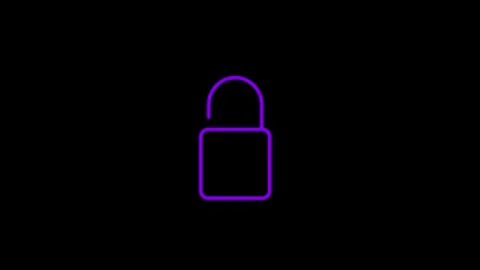 Lock icon animated video Stock Footage 311587190