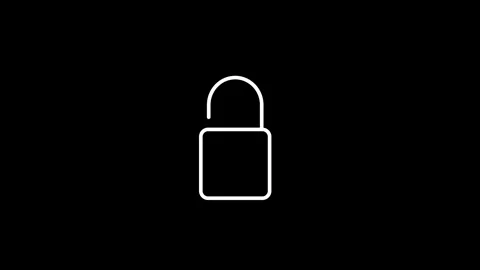 Lock icon animated video Stock Footage 311587191