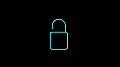 Lock icon animated video Stock Footage 311587192