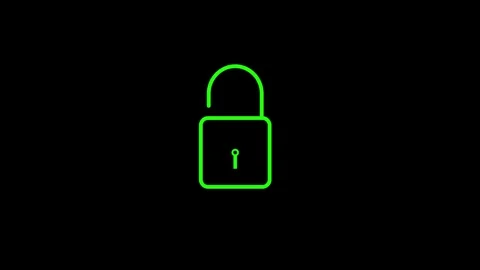 Lock icon animated video Stock Footage 311587195