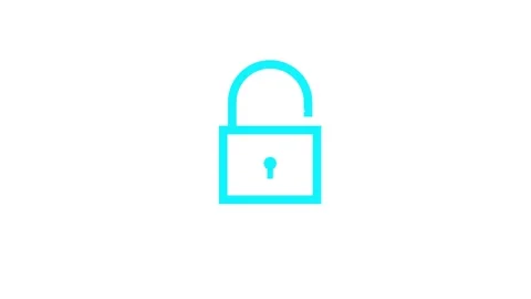 Lock icon animation ,lock to unlock concept Video stock 260533127