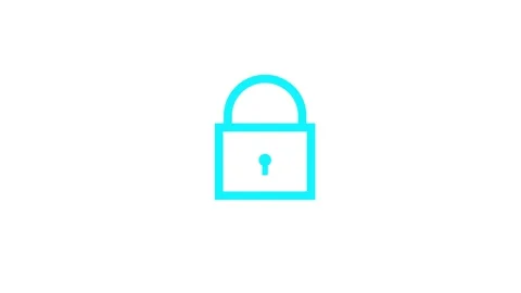 Lock icon animation ,lock to unlock concept Video stock 260533131