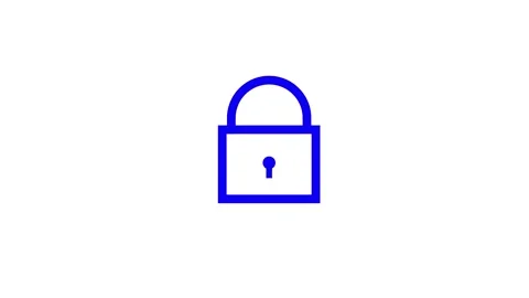 Lock icon animation ,lock to unlock concept Video stock 260533133