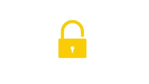 Lock icon animation ,lock to unlock concept Video stock 260533139
