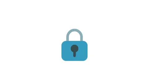 Lock icon animation.4K motion animation. Stock Footage 304620224
