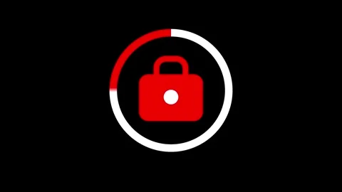 Lock icon black background overlay Stock Footage 279937942