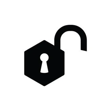 Lock icon. black vector symbol of lock. Stock Illustration