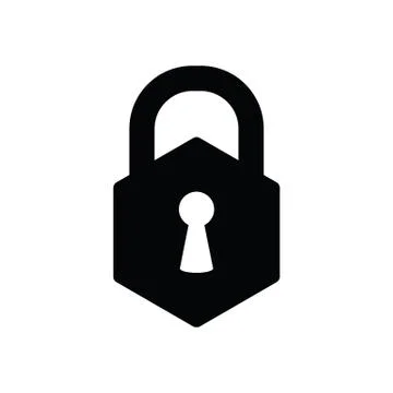 Lock icon. black vector symbol of lock. Stock Illustration