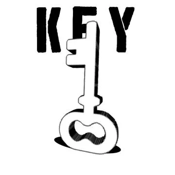 Lock icon black white 3d illustration for logo Stock Illustration