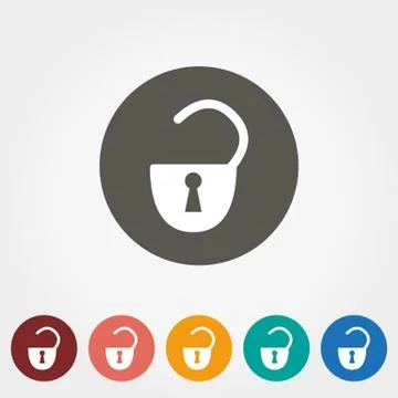 Lock icon. Flat Stock Illustration