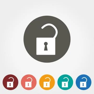 Lock icon. Flat Stock Illustration